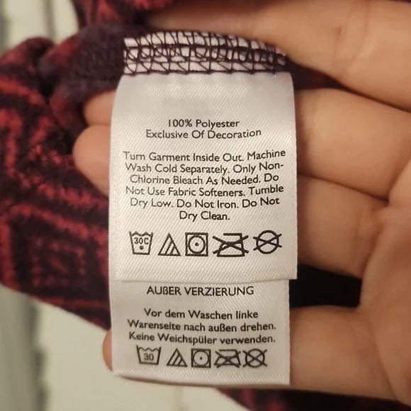 Eddie Bauer Quarter Zip Burgundy & Purple Soft Pullover Size Small - Picture 5 of 7